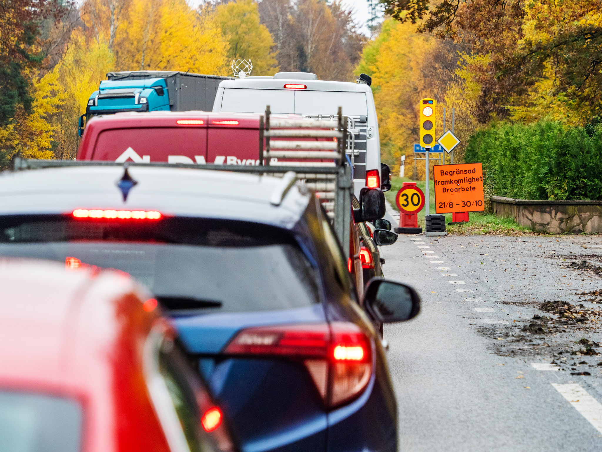 Biltrafik på väg