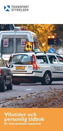 Vilotider och personlig tidbok för vissa nationella transporter