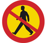 Förbud mot gångtrafik