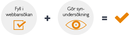 Fyll i webbansökan och gör synundersökning