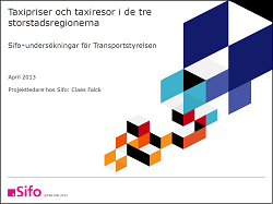Taxipriser och taxiresor i de tre storstadsregionerna
