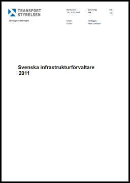 Svenska infrastrukturförvaltare 2011