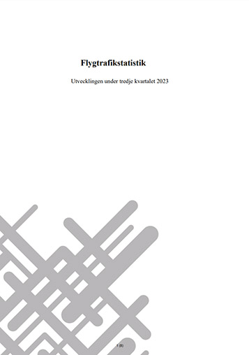 Flygtrafikstatistik kvartal 3/2023