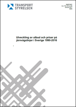 Utveckling av utbud och priser på järnvägslinjer i Sverige 1990-2016